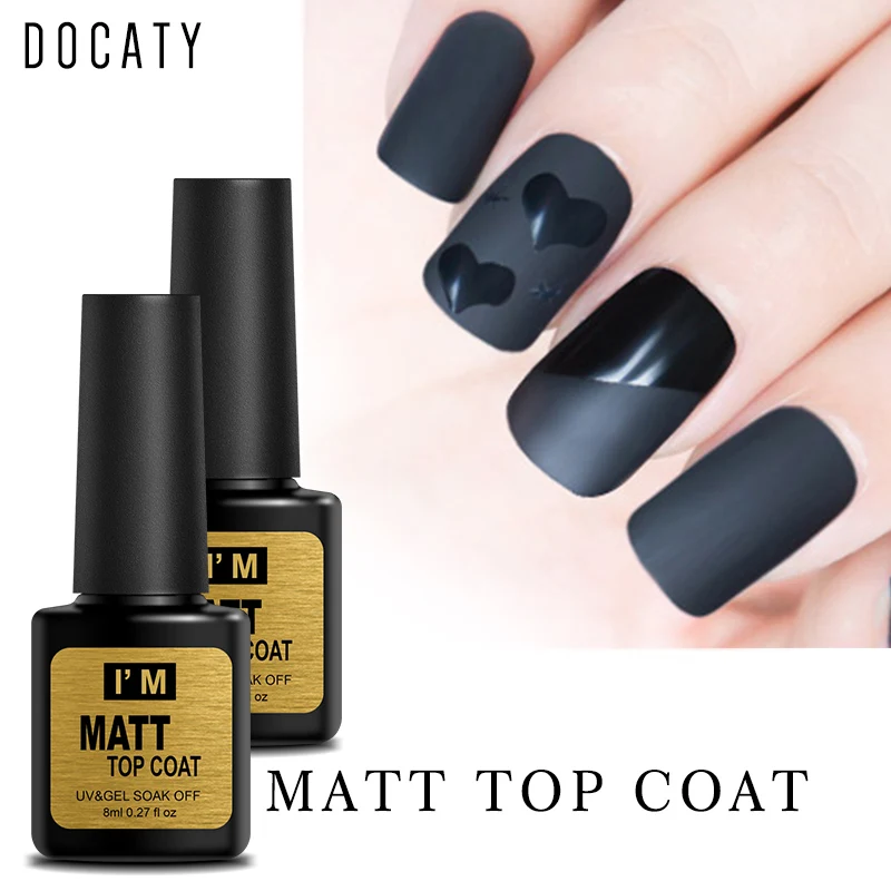 

Docaty Glue for Foil Design for Nails Matte Top Coat Gel Varnish Vernis Semi Permanent Uv Led Lamp Everything for Manicure
