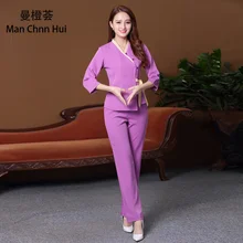 Японский Корейский стиль спа оздоровительный клуб медицинская Красивая униформа одежда массаж ног Рабочая одежда