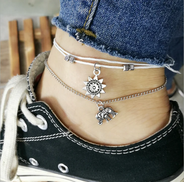 

2019 Star Pendant Anklets For Women Stone Beads Shell Summer Anklet Bohemian Bracelets On Leg Boho Ocean Jewelry Drop Shipping