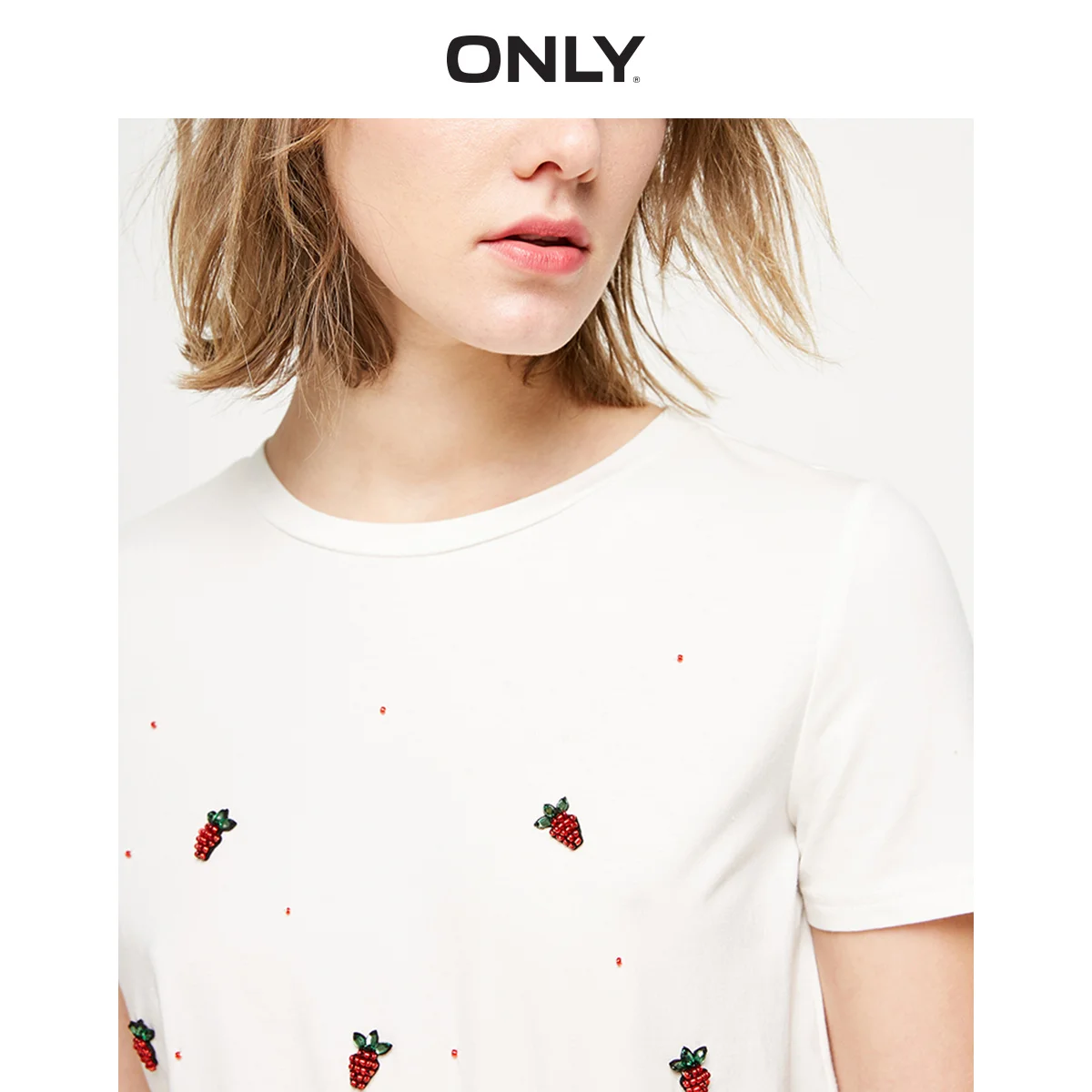 ONLY Women's Fruit Bead Short-sleeved T-shirt | 119101620