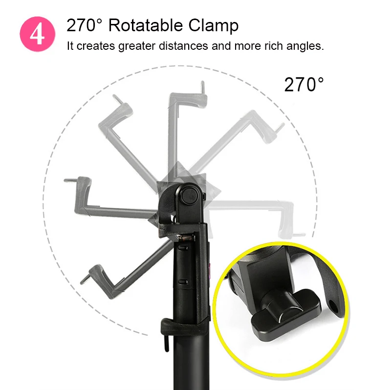 ManiFun Battery Free Selfie Stick Wired Extendable Monopod Cable Control Self-portrait for Android iPhone Samsung Xiaomi (13)