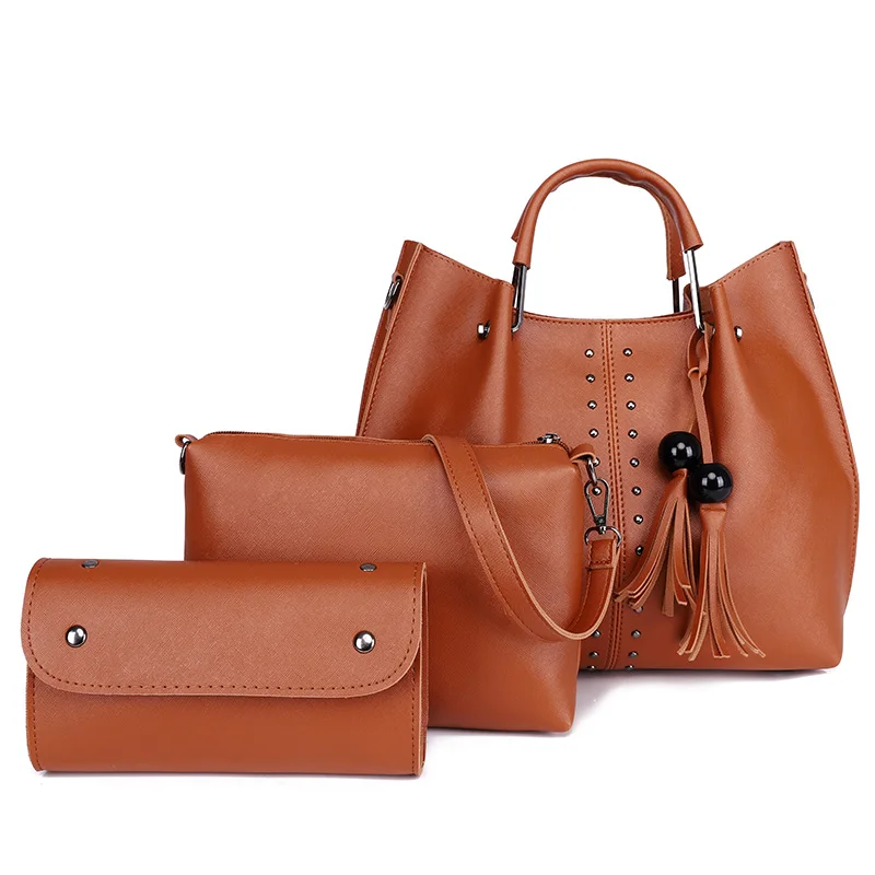

Fashion Casual Women's Bag Set High Quality PU Leather Women's Pouch Composite Bag Practical Women Handbags Shoulder Bags Bolsa