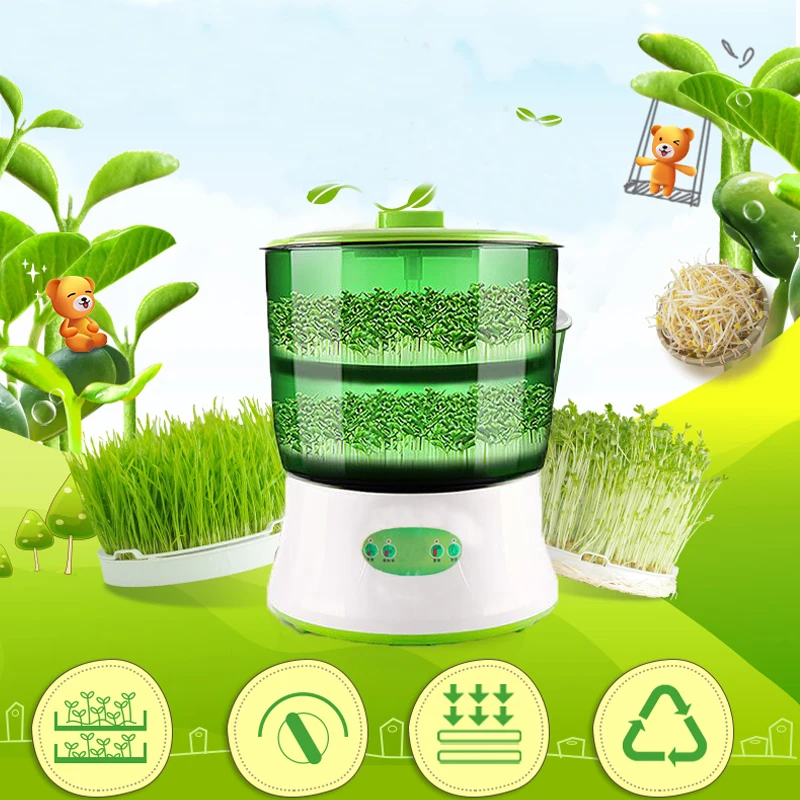 Intelligent Bean Sprouts Maker household Upgrade Large Capacity Thermostat Green Seeds Growing Automatic Sprout Machine EU Intelligent Bean Sprouts Maker household Upgrade Large Capacity Thermostat Green Seeds Growing Automatic Sprout Machine EU