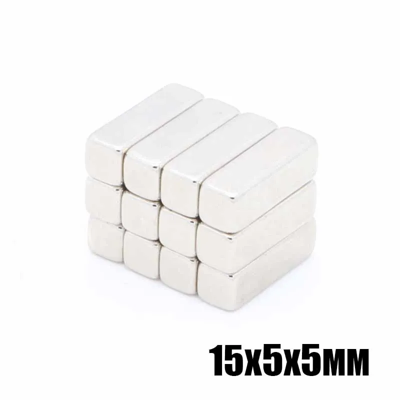 

50Pcs 15x5x5 mm Magnetic Materials Neodymium Magnet Mini Small Block Square Magnet New 15*5*5 mm magnets 15x5x5 mm