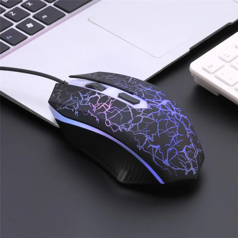 

1600DPI 4 Buttons USB Wired Mouse Gamer Mice 7 Colors LED Backlight Optical Laptop PC Computer Mause Gaming Mouse for Pro Gamer