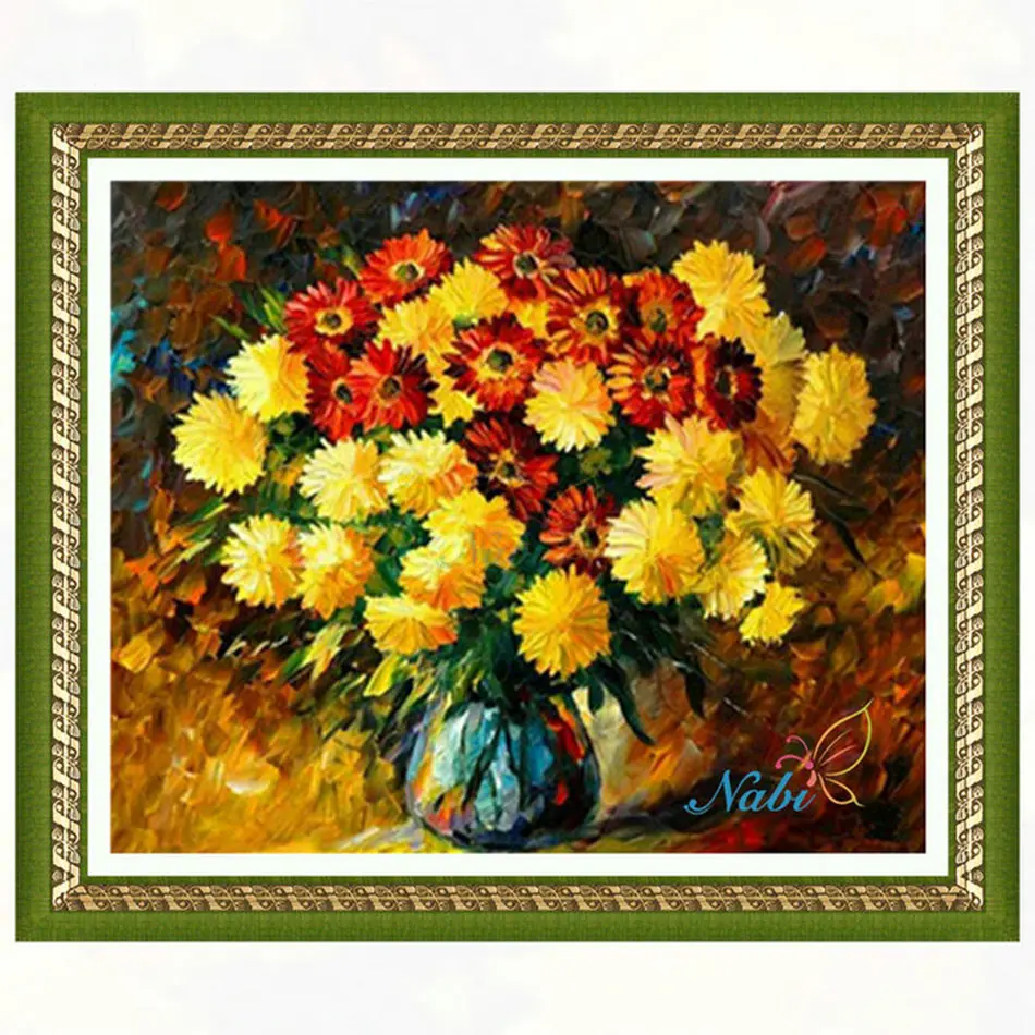 

Square diamond mosaic painting diamond embroidery cross stitch Vase flower - 5d diy full crystals beadwork set 2511R