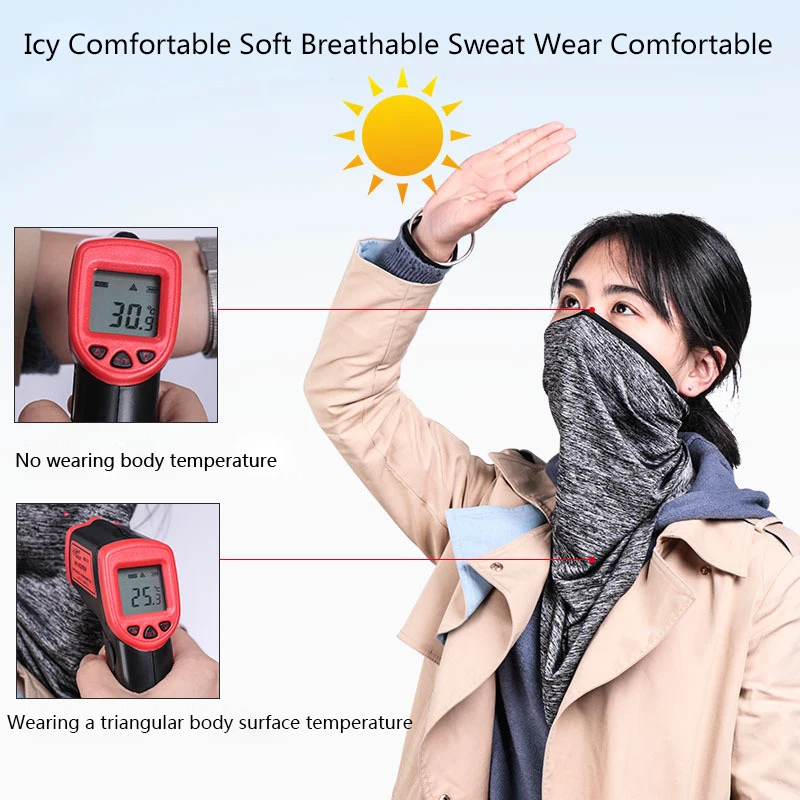 

Summer Anti-UV Cycling Face Mask Outdoor Sports Scarf Facemask Ice Silk Bandana Headband for Men Women