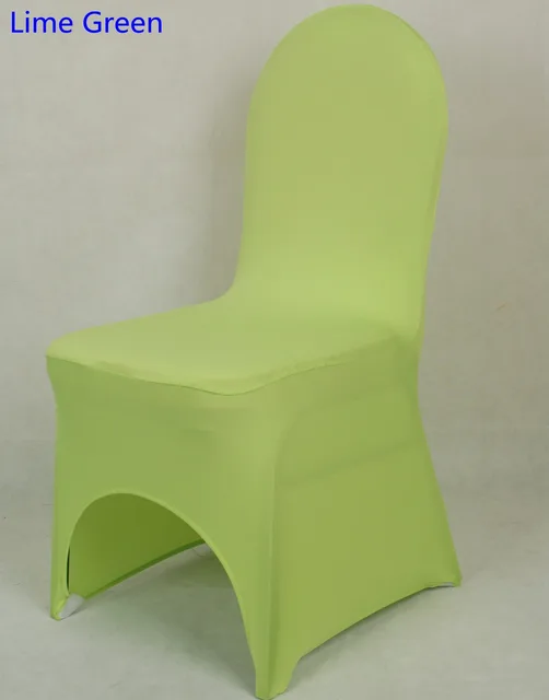 Colour Lime Green lycra universal chair cover for wedding decoration
