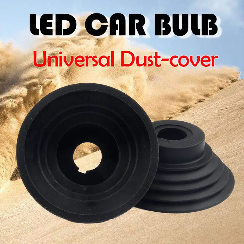 

Universal Anti-dust Cap LED Headlight Car Dust Cover Rubber Waterproof Dustproof Sealing Headlamp Covers Car Light Accessories