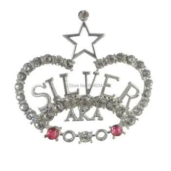 

Greek Sorority Silver plated Star Pearl Brooch Pin