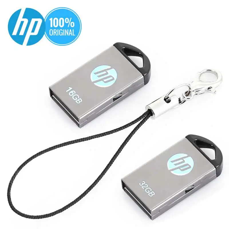 HP Flash Disk 16GB 32GB 64GB Metal Pendrive laptop Cle USB Support Club Team Logo Customized DIY Mini Cute USB Flash Drive 64 G