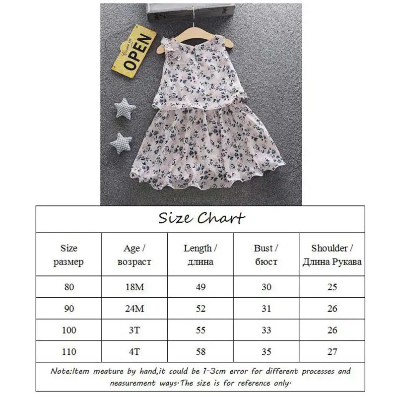 New Girls Summer Floral Dress +Sun Hat 2Pcs Kids A-Line Beach Vestidos Toddler Baby Girl Sleeveless Back Buttons Dresses Clothes (3)