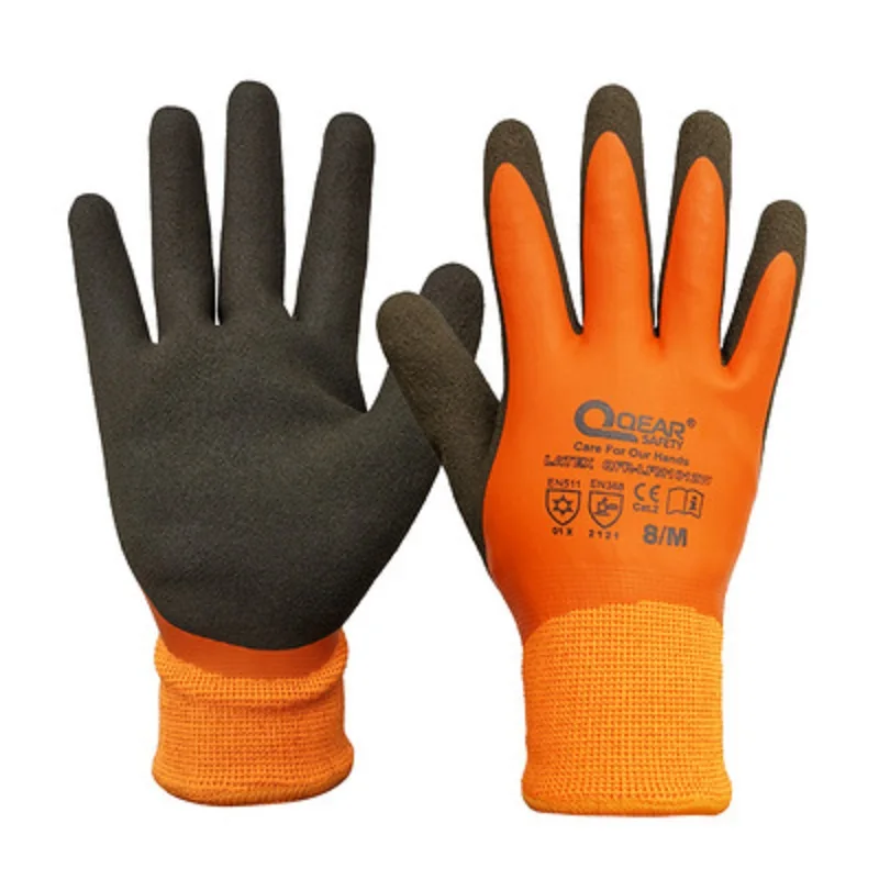 1 Pair Fishing Gloves Warm Safety Gloves Acrylic Anti Cold Thermal Wear-resistant Waterproof Winter Cold Storage Transportation