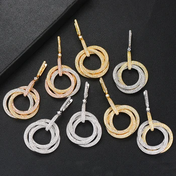 

Siscathy 2019 New Fashion Jewelry Trendy Women Earrings AAA Cubic Zirconia Drop Earrings For Women Wedding Party Accessories