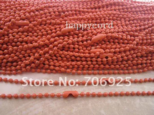 

Free shipping Wholesale assorted color (9 color)2.4mm 27inch ball necklace chain with matching connector 500pcs/lot