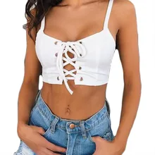 Новое поступление повязку Короткие пикантные женские Топы Винтаж