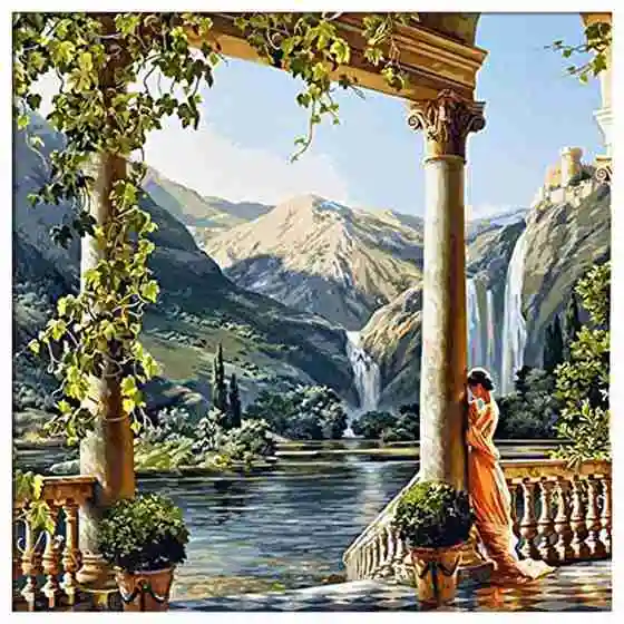

SDFC-DIY Oil Painting Paint By Number Kit Image Drawing On Canvas By Hand Coloring Arts Crafts & Sewing NEW Garden Goddess