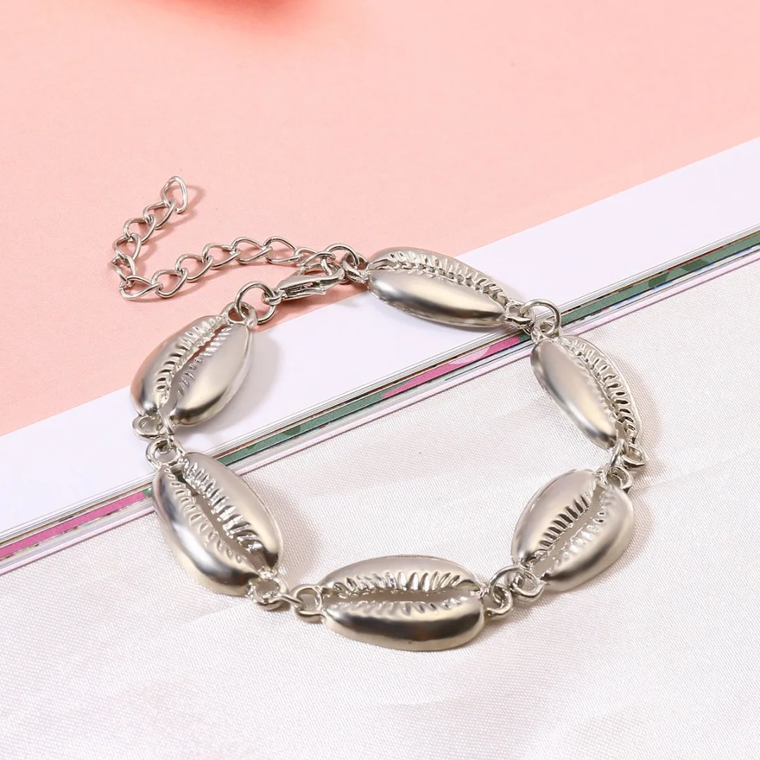 Trendy Hot Cowrie Shell Jewelry Bracelets for Women Silver Gold Color Beach Sea Ocean Seashell Bracelet Boho Jewelry