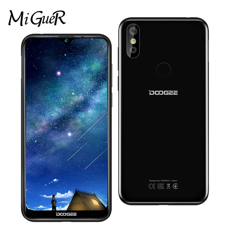 DOOGEE Y8 6 1 дюйма FHD 19:9 экран дисплей Android 9 0 MTK6739 четырехъядерный 3 ГБ + 16 Гб 8.0MP 3400 мАч