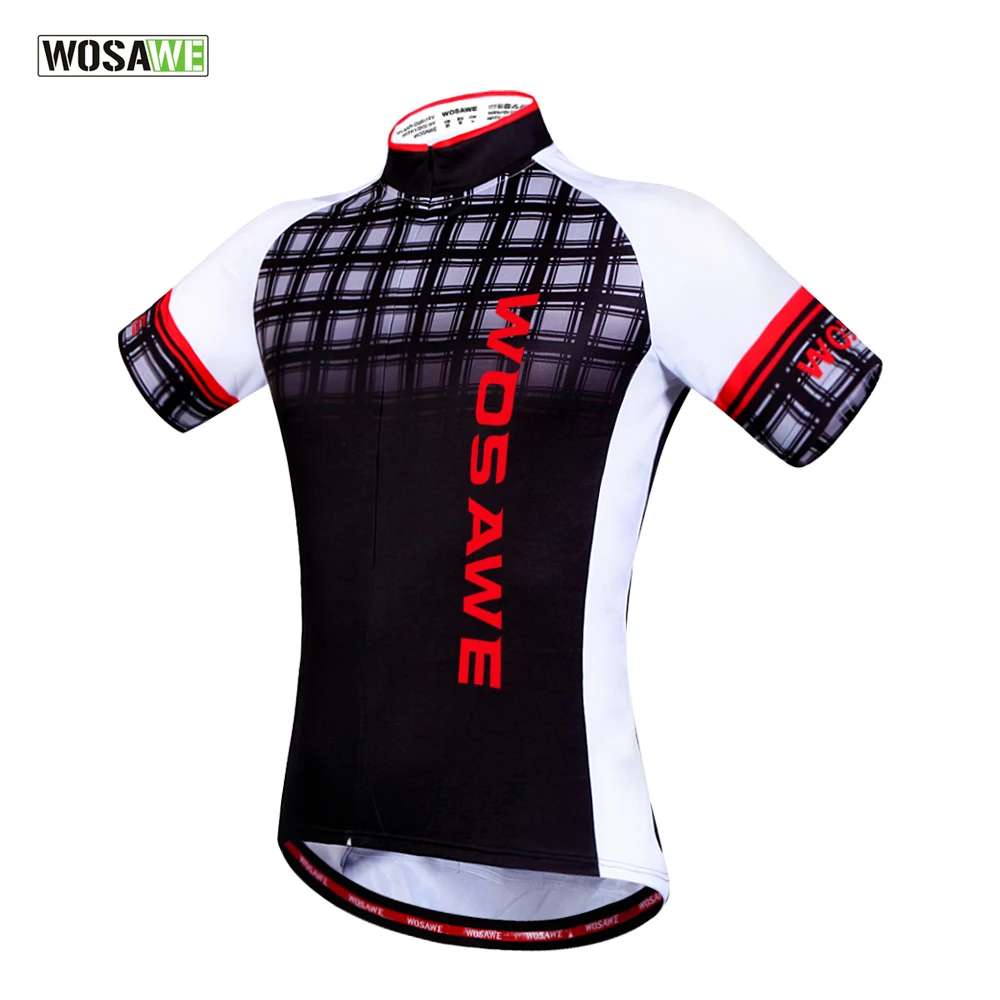 

WOSAWE Men's Outdoor Cycling Bike Bicycle Cycle Short Sleeve Jersey Jacket Cycling Clothing ropa ciclismo Sportswear