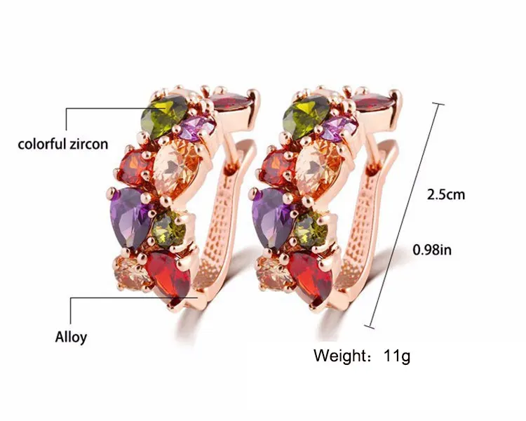Manxiuni топ розовое золото цвет цветок ювелирный набор Многоцветный кубический циркон кулон/серьги/кольцо женские свадебные ювелирные наборы