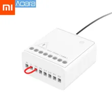 С русского) Xiaomi Mijia Aqara двусторонний модуль управления беспроводной релейный контроллер 2 канала работает для Mijia APP умный дом