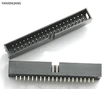 

10PCS DC3 40 Pin 2x20Pin Double Row Pitch 2.54mm Double-spaced Straight Pin Male IDC Socket Box Header Connector High Quality