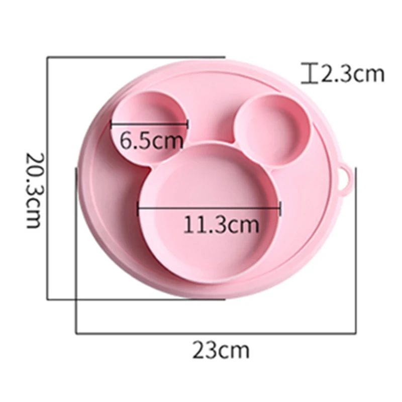Baby Silicone Bowl Kids Plate With Suction BPA Free Infant Feeding Food Grade Tableware Cute Cartoon Children Dishes MBG0411