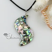 S формы в стиле пэчворк воды Радужный Галиотис раковины mother of жемчужный море ожерелья из раковины моллюска подвески 2013 Дамская мода ювелирные изделия