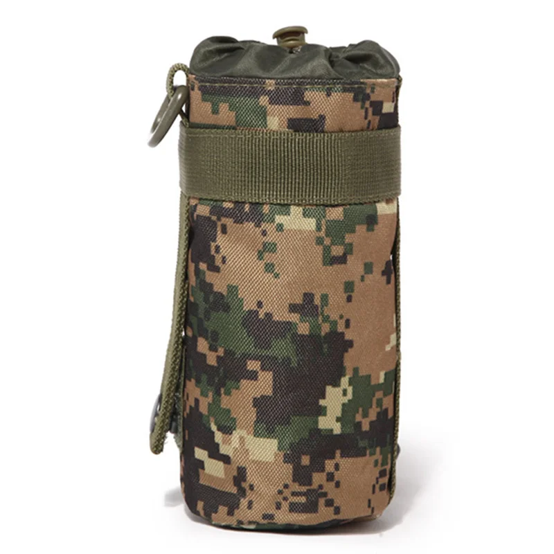 CQC Открытый тактический военный Molle система бутылки воды мешок чайник держатель Перевозчик страйкбол Пейнтбол путешествия Кемпинг Охота сумка - Цвет: Digi-Woodland