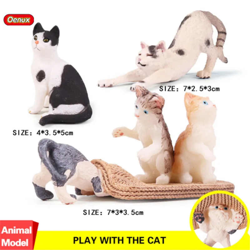 1:12th escala dos Sentado Blanco Gatitos muñeca casa miniatura gatos Mascotas animales.
