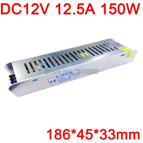 AC110V 220V постоянного тока до DC12V AC-DC постоянного Напряжение драйвер переключатель Питание изящный полосатый Размер 12V 3A 5A 8.5A 10A 12.5A 15A 20A 25A 30A - Цвет: 12V 12.5A 150W