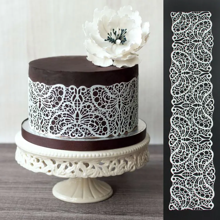 Silicone Mold Extra Large Lace Cake fondant mould sugar craft Chiffon