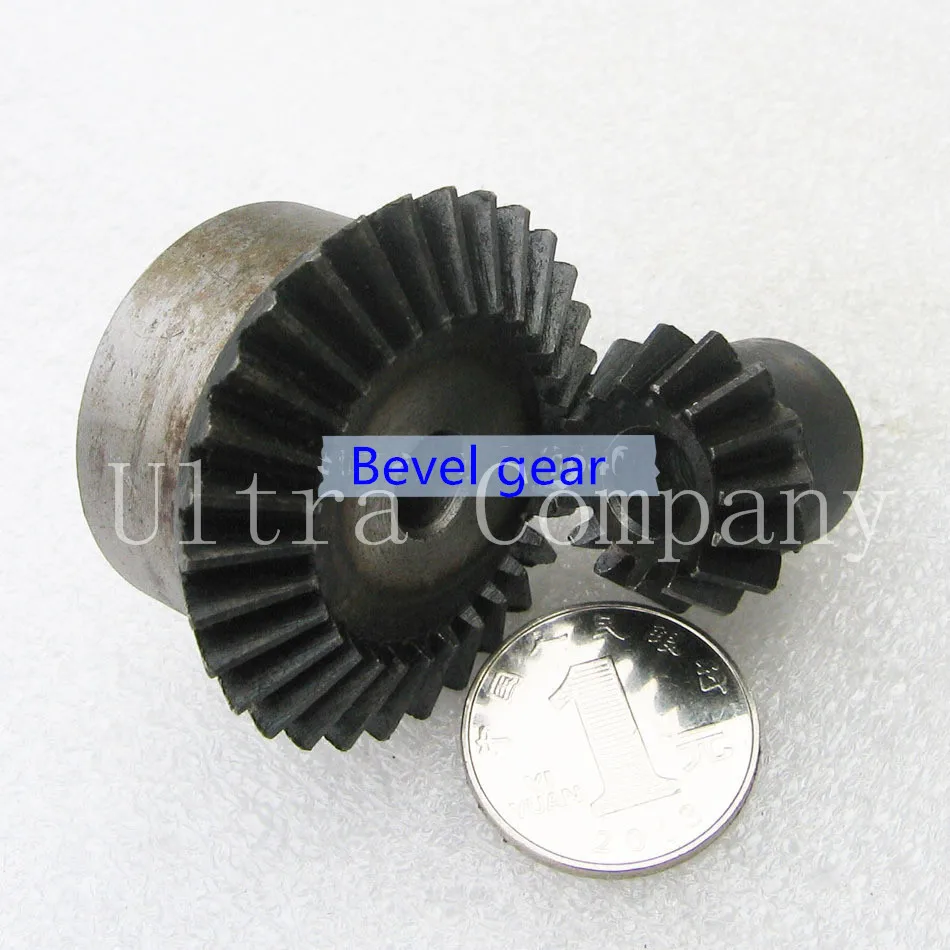 

Bevel Gear 15Teeth 30Teeth ratio 1:2 Mod 2, 45# Steel Right Angle Transmission parts DIY Robot competition M=2