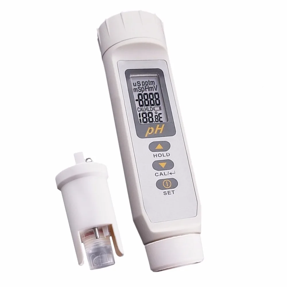 

Portable Digital Waterproof Detachable pH Temperature Pen Meter Auto Calibration 3 Points High Accuracy + Built-in ATC
