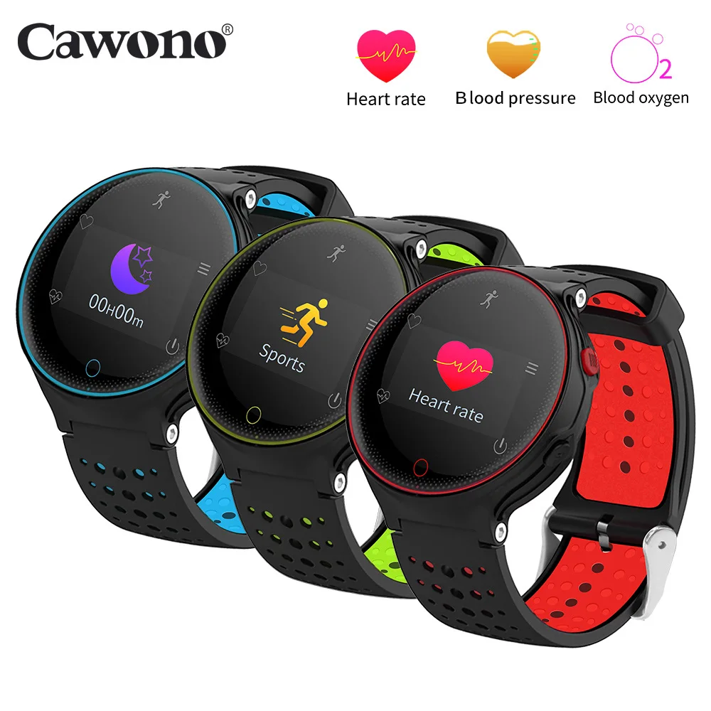 

Cawono CW2 Smart Bracelet 0.96'' Round Blood Heart Rate Monitor Push Message Waterproof Swimming Wristband Sports Smartwatch