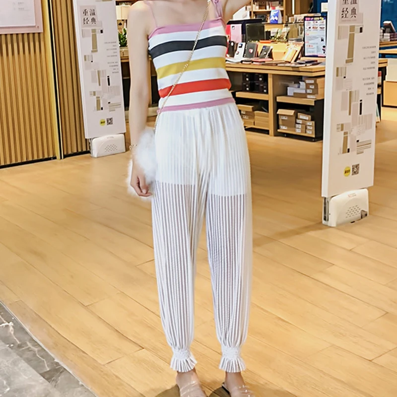 ZYFPGS 2019 Hot Women's Nine Points Casual Pants Lantern-shaped Slacks Women Pants Pencil Transparent design New Arrivals ZYFPGS 2019 Hot Women's Nine Points Casual Pants Lantern-shaped Slacks Women Pants Pencil Transparent design New Arrivals