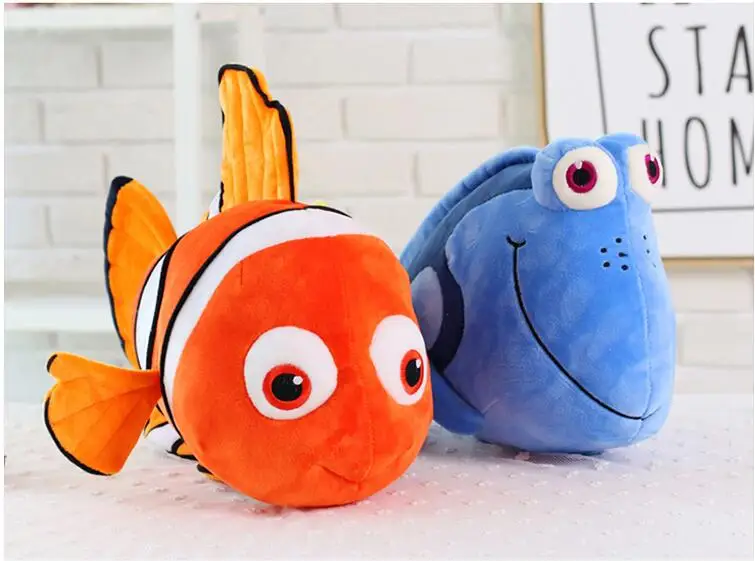 Поиск герой Nemo Plush Toys, с изображениями из мультфильма «В поисках Немо и рыба плоскодонка чучело Мягкие плюшевые игрушки куклы - Цвет: 20cm