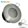 Spot encastrable pour douche, Kit d'éclairage du plafond, luminaire pour salle de bains, IP65 GU10 GU5.3 avec prise LED ronde ampoules ► Photo 2/6