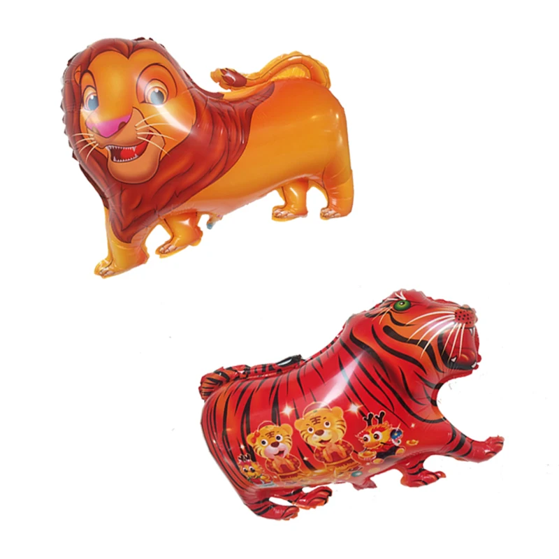 

5pcs/lot Walking Pet Balloon Lion King Simba Lucky Tiger Walking Animal Foil Balloon Globos Party Decoration Supplies Boy Toy