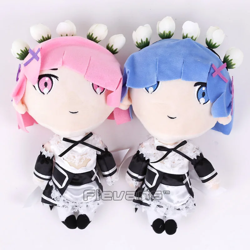 

Anime Re:Life in a different world from zero Rem Ram Plush Toys Soft Stuffed Dolls 28cm