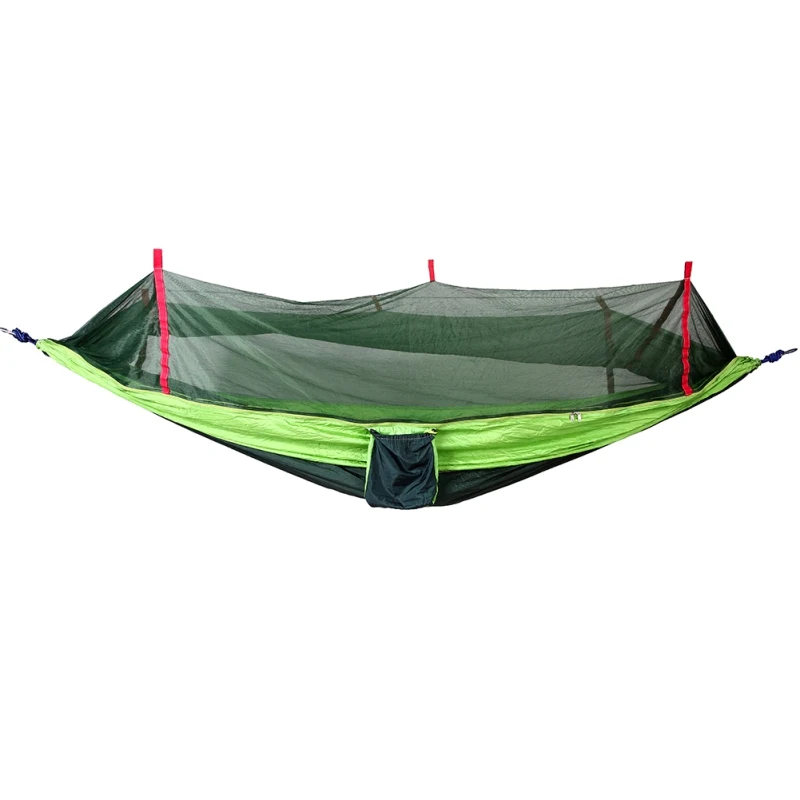 

Portable Anti-Mosquito Outdoor Hammock Traveling Hanging Bed with Mesh Net Flies Cover Garden Backyard Hanging Parachute Hammock