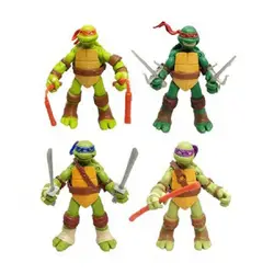 Супер Популярные 4 шт./компл. из 16 см ниндзя черепаха с База Action characters TMNT может быть активной модели рук игрушка подарок к празднику