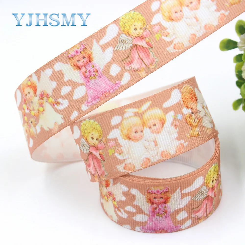

YJHSMY I-19112-337,25mm 5yards Cartoon Thermal transfer Printed grosgrain Ribbons,DIY Hair accessories,gift wrap Materials