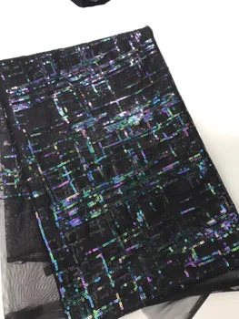 

David-10.2224 embroidered Mesh Tulle fabric Factory price sequins Nigerian lace fabrics
