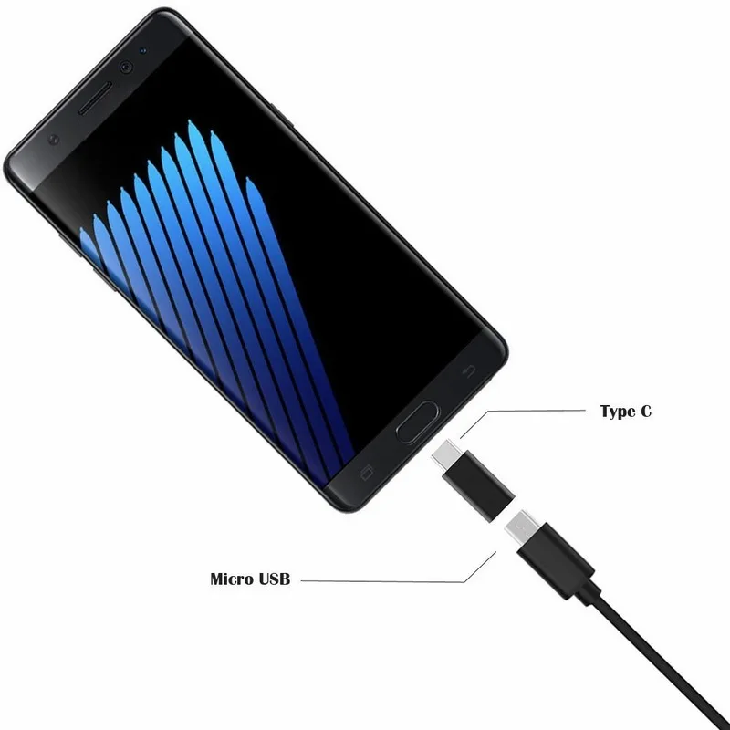 Ascromy 2 in 1 USB C OTG Type C to Micro USB Adapter For Xiaomi mi mix 2 Samsung Galaxy S8 Plus Note 8 Oneplus 5 LG G6 G5 Type-C (2)