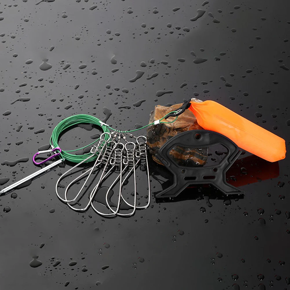 

Outdoor Buoyancy Snaps Fish Buckle Set Lock Tackle Wire Rope Accessories Practical Tool Stainless Steel Durable Live Rustproof