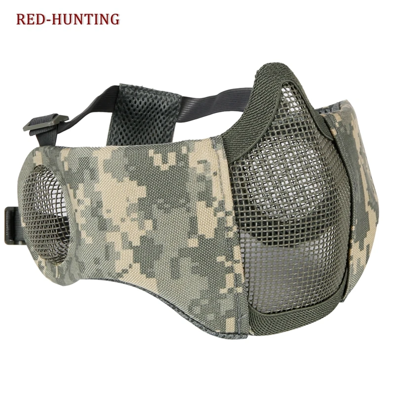 Paintball Mask Outdoor Sport Tactical Mask Protective Strike Metal Mesh Airsoft Half Face Tactical CS