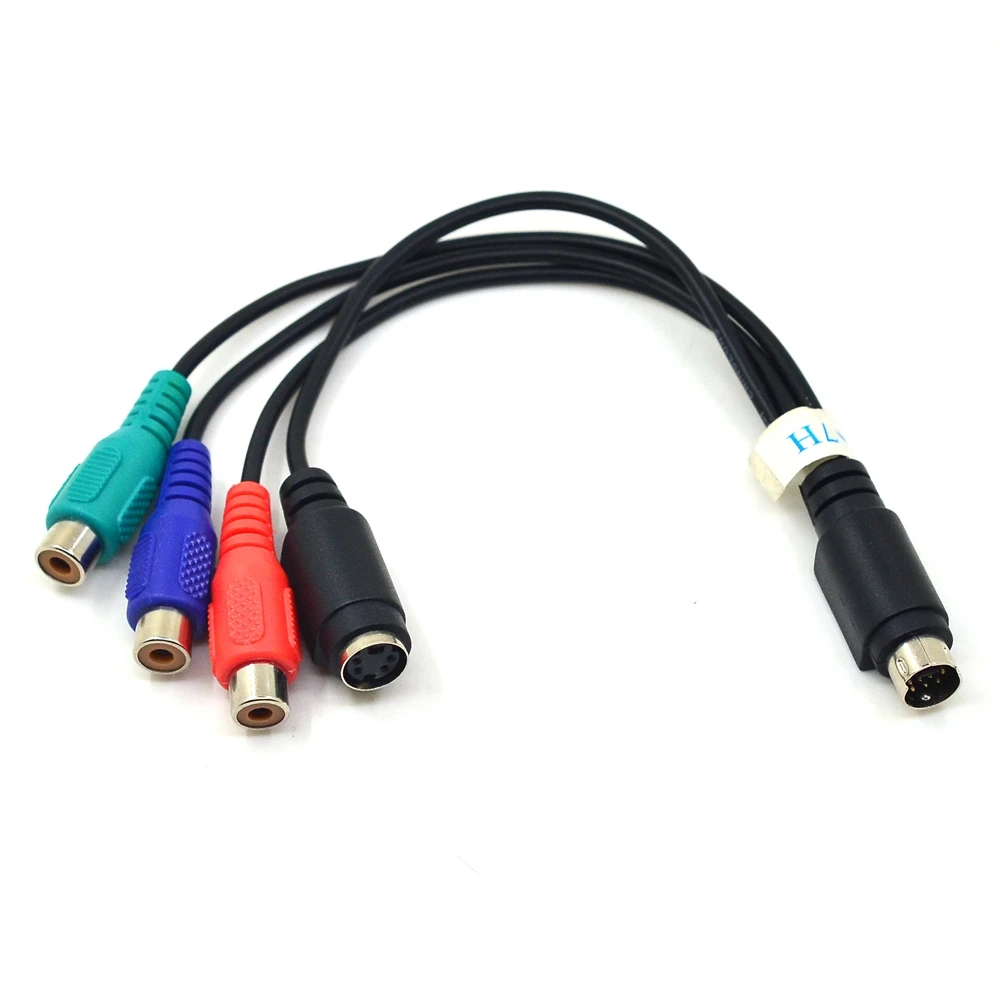 7 контактный S видео гнездо RGB/ 3 RCA и 4 гнездовой адаптер кабель 20 см для ПК DVD