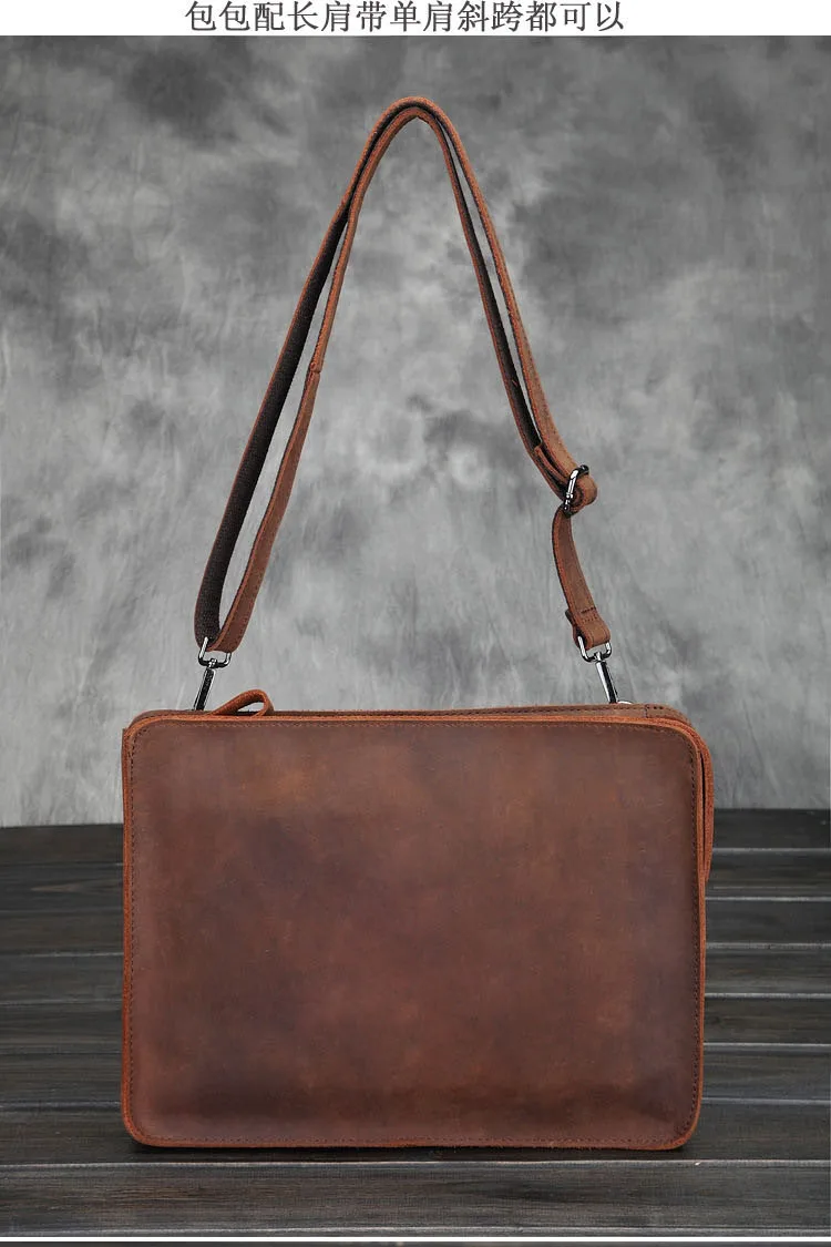 genuine leather men messenger bags  (6)